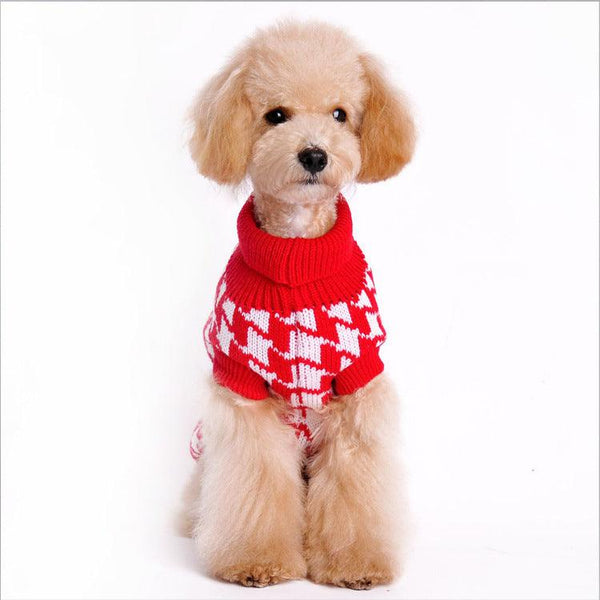 Houndstooth Wool Dog Sweater | Classic Pet Clothes - themiraclebrands.com