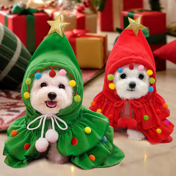 Merry Christmas Pet Clothes Dog Cloak & Shawl - themiraclebrands.com