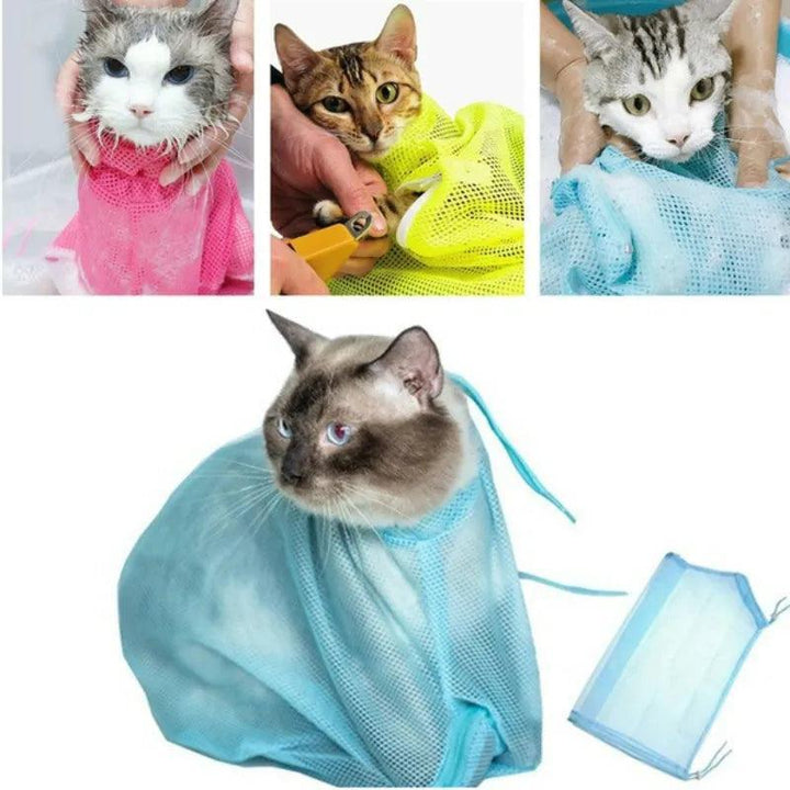 Mesh Cat Bathing Grooming Bag - themiraclebrands.com