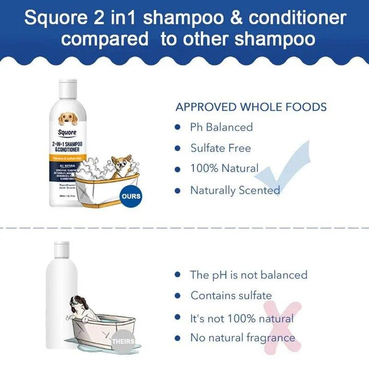 Moisturizing Pet Shampoo Sensitive Skin 2-in-1 - themiraclebrands.com