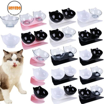 Non-Slip Double Cat Dog Bowl with Stand Pet Feeding Perfection - themiraclebrands.com