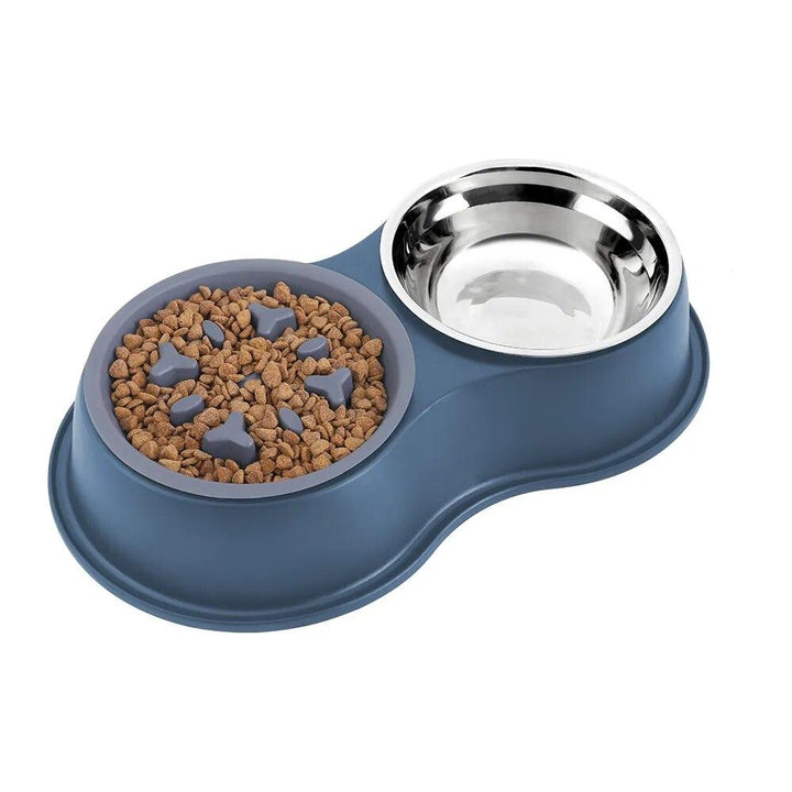 Non-Slip Stainless Steel Double Pet Bowl - themiraclebrands.com