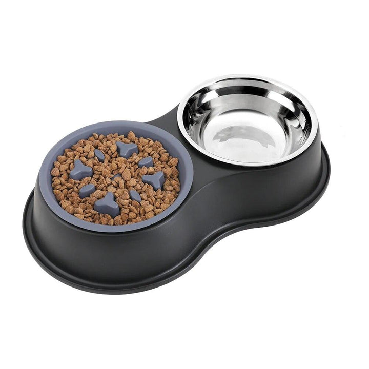 Non-Slip Stainless Steel Double Pet Bowl - themiraclebrands.com