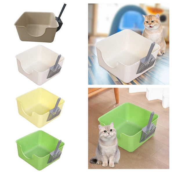 Open Top Anti-Splashing Pet Litter Tray Box - themiraclebrands.com