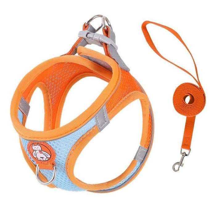 Reflective Nylon Pet Leash and Harness Set - themiraclebrands.com