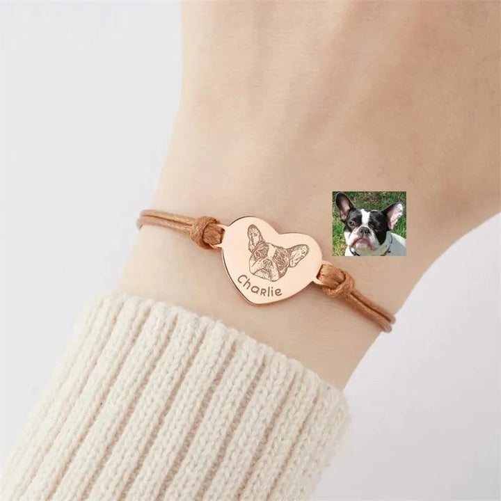 Personalized Pet Portrait Bracelet Stainless Steel Charm - themiraclebrands.com