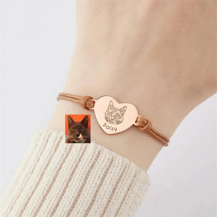 Personalized Pet Portrait Bracelet Stainless Steel Charm - themiraclebrands.com