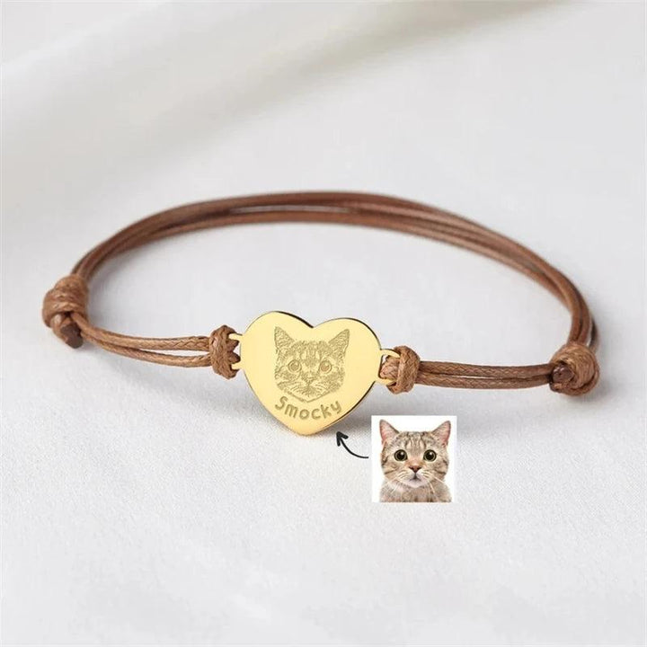 Personalized Pet Portrait Bracelet Stainless Steel Charm - themiraclebrands.com