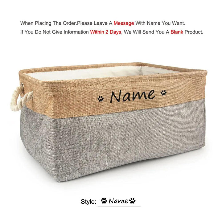 Personalized Pet Toy Basket - themiraclebrands.com