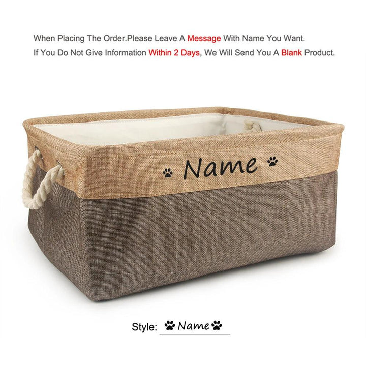 Personalized Pet Toy Basket - themiraclebrands.com