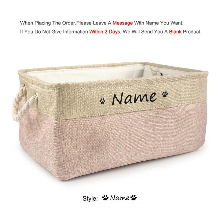 Personalized Pet Toy Basket - themiraclebrands.com