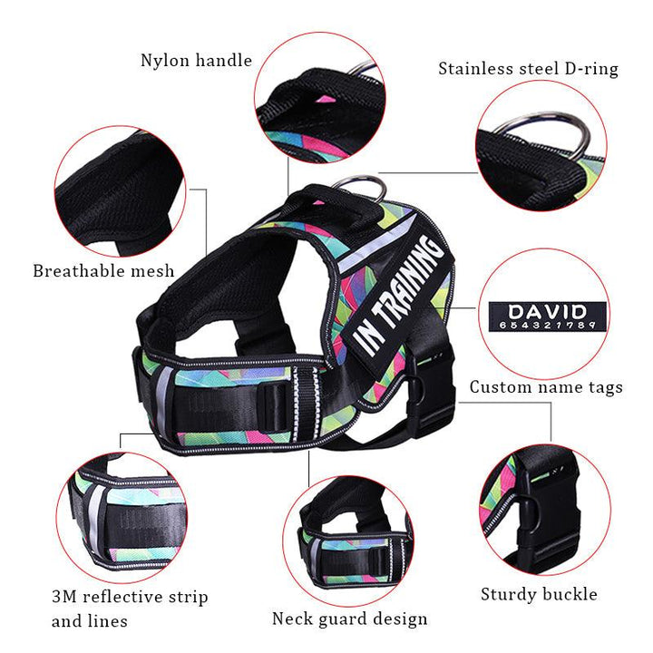 Personalized Reflective Neck Guard Dog Chest Strap - themiraclebrands.com