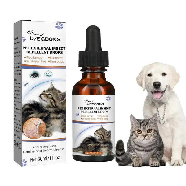 Pet Anti-Flea Drops 30ml Insecticide Lice Remover - themiraclebrands.com