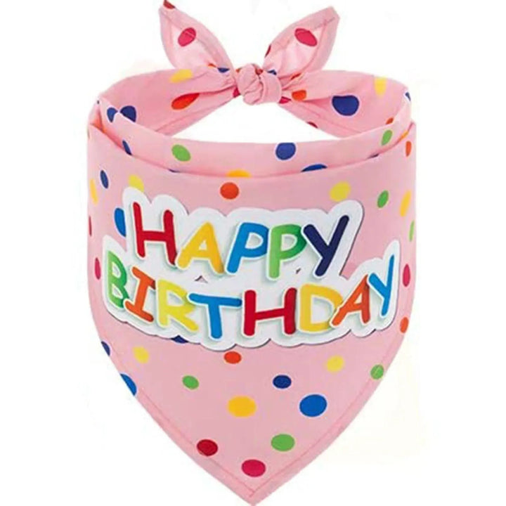 Pet Birthday Party Crown Pink Scarf Set - themiraclebrands.com