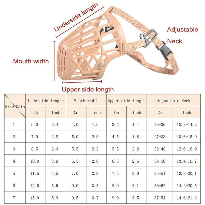 Pet Dog Anti-Barking Muzzle 7 Sizes - themiraclebrands.com