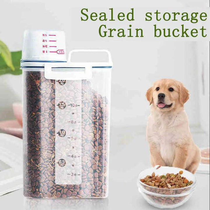 Pet Food Pail with Measuring Cup Storage Container - themiraclebrands.com