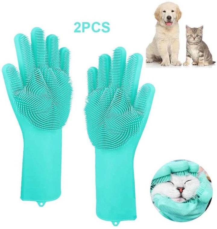 Pet Grooming Shampoo Gloves for Dogs and Cats - themiraclebrands.com