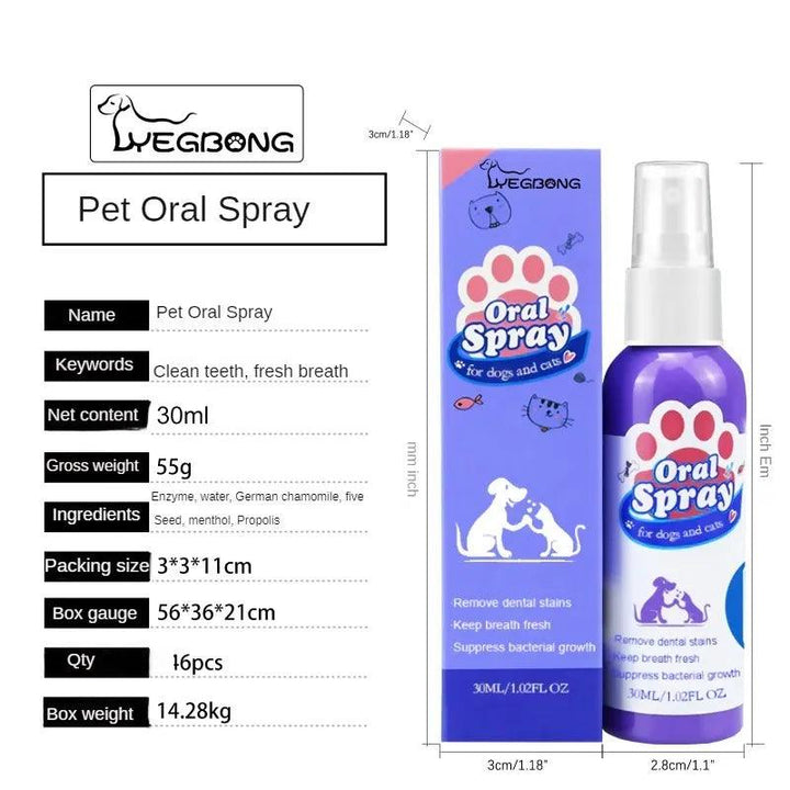 Pet Oral Spray Clean Teeth Fresh Breath - themiraclebrands.com