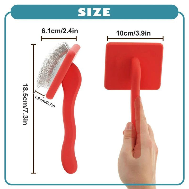 Pet Slicker Brush - Long Wire Pin, Large Dog Grooming Comb - themiraclebrands.com