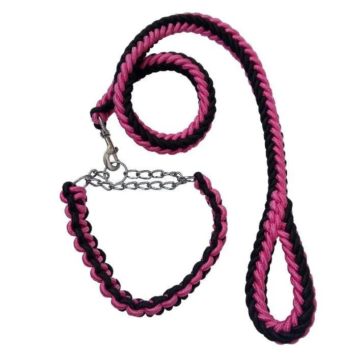 Double Strand Rope Dog Leash with Metal P Chain Buckle - themiraclebrands.com