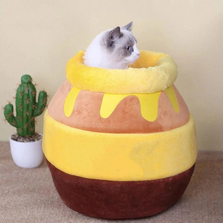 Plush Cozy Cat Dog Bed Basket - themiraclebrands.com