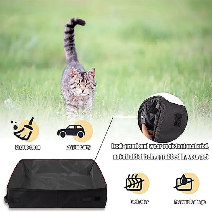 Portable Waterproof Oxford Cloth Cat Litter Box - themiraclebrands.com