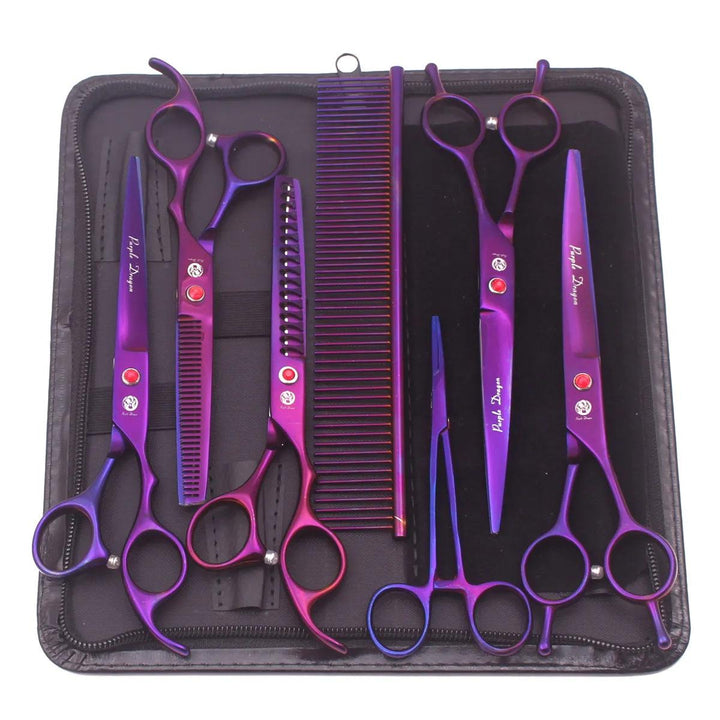 Purple Dragon Grooming Scissors 7" & 6.5" - themiraclebrands.com