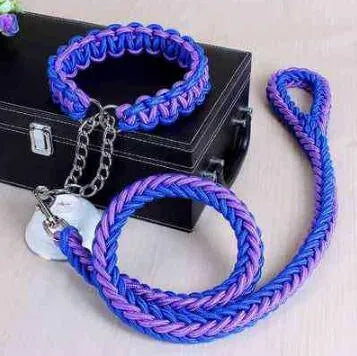 Double Strand Rope Dog Leash with Metal P Chain Buckle - themiraclebrands.com