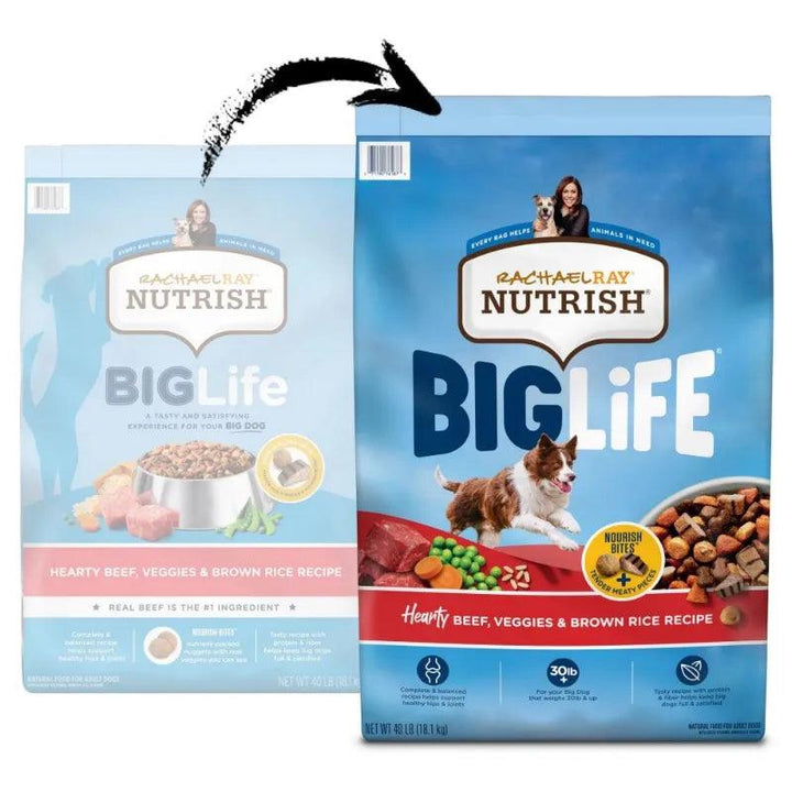 Rachael Ray Nutrish Big Life Beef Dog Food 40lb - themiraclebrands.com