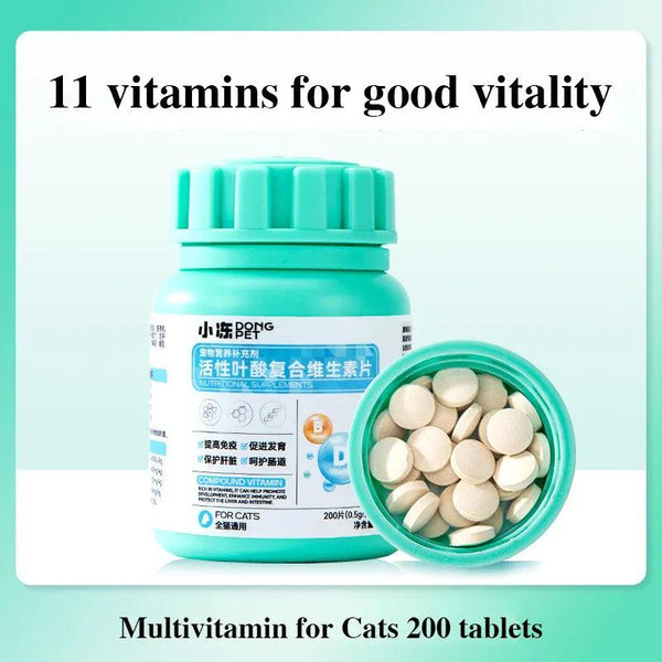 Radiant Coat Cat Multivitamin Tablets 200 Count - themiraclebrands.com