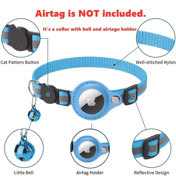 Reflective Cat Collar with Airtag Tracker - themiraclebrands.com