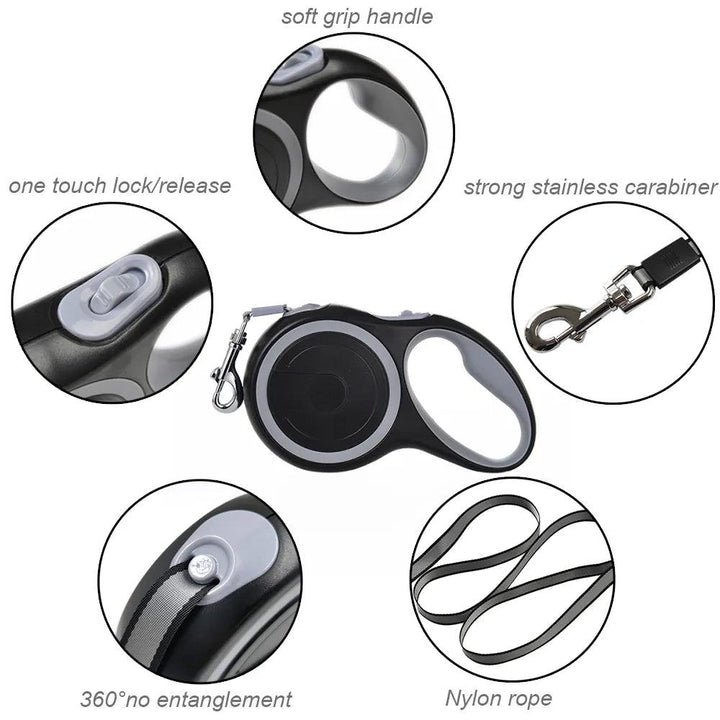 Retractable Dog Leash Collar Roulette - themiraclebrands.com