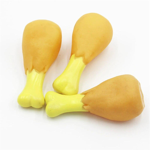 Rubber Chicken Leg Squeaky Pet Toy - themiraclebrands.com