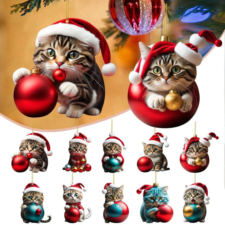 Rustic Christmas Cat Decorations - themiraclebrands.com