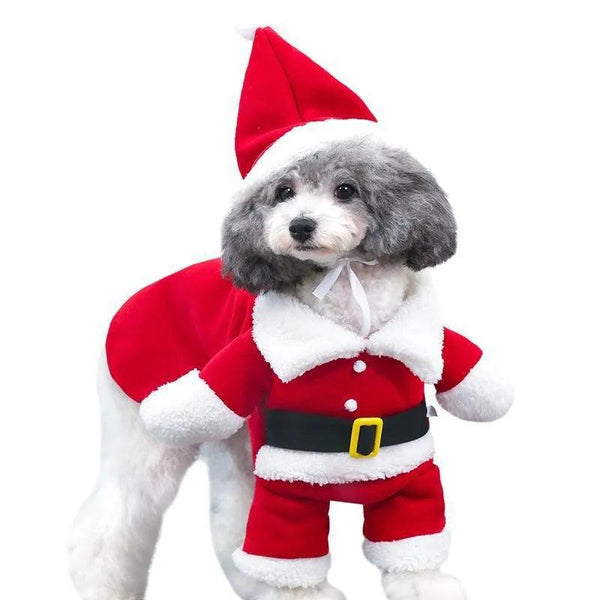 Santa Claus Dog Costume Winter Coat with Cap - themiraclebrands.com