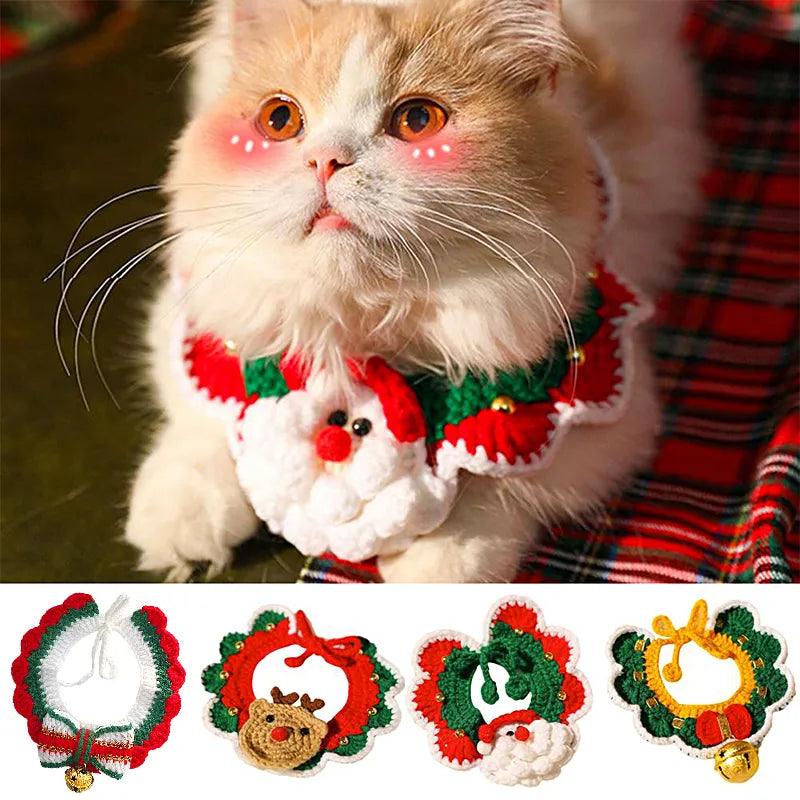Santa Claus Elk Pattern Adjustable Pet Christmas Collar - themiraclebrands.com