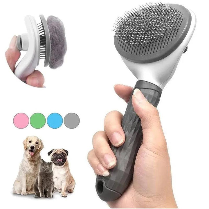 Self-Cleaning Pet Grooming Brush - themiraclebrands.com