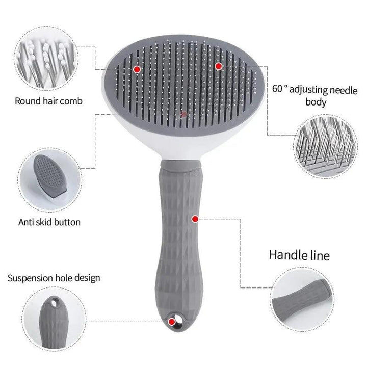 Self-Cleaning Pet Grooming Brush - themiraclebrands.com