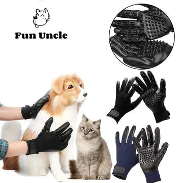 Shedding Solution Pet Grooming Gloves for Bathing and Hair Removal - themiraclebrands.com