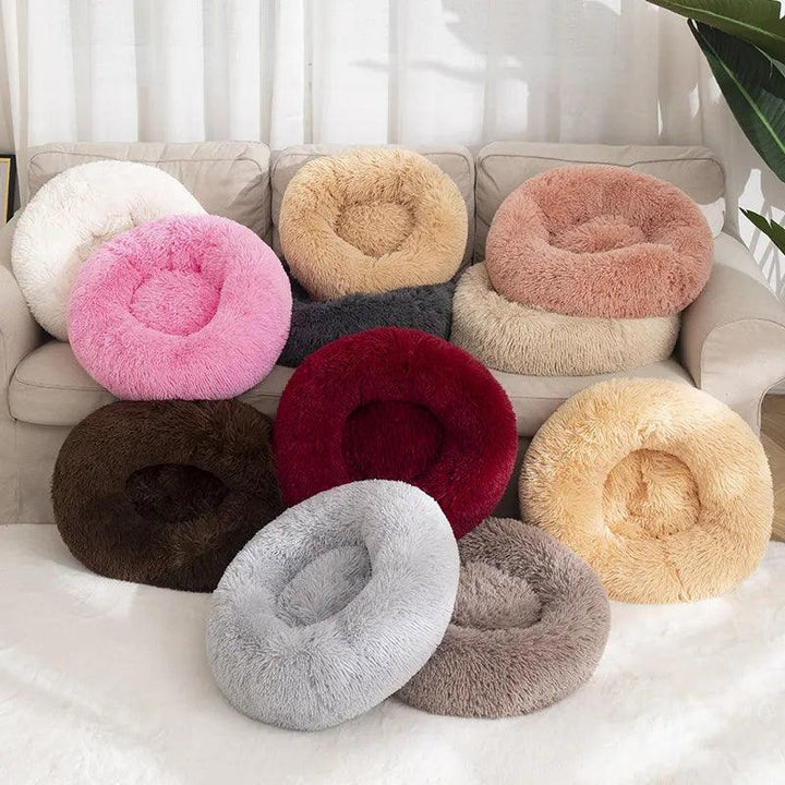 Snuggle Up Donut Round Basket Pet Bed - themiraclebrands.com