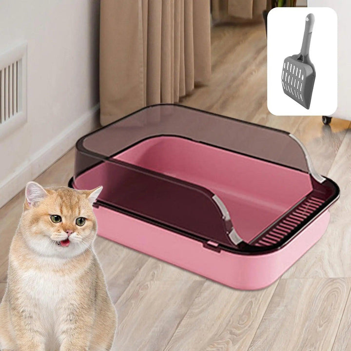 Splash-Proof Open-Top Cat Litter Box Bedpan - themiraclebrands.com