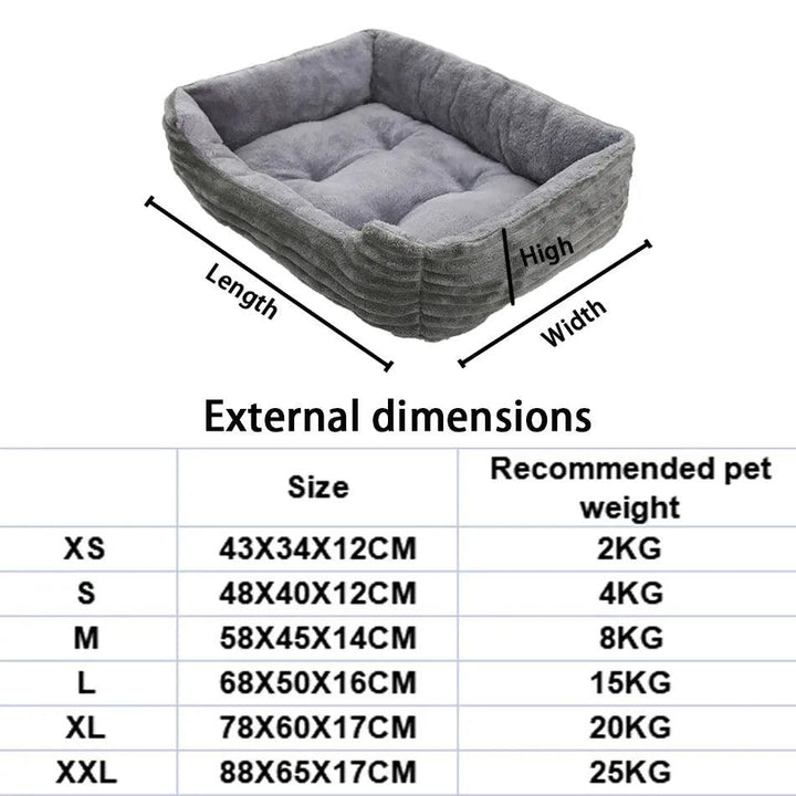 Square Plush Kennel Bed - themiraclebrands.com