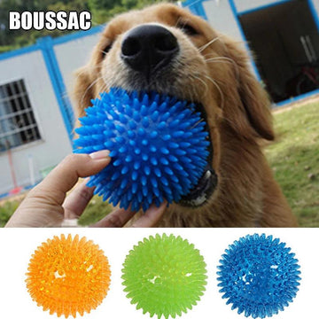 Squeaky Polka Dot Ball Pet Dog & Cat Toy for Tooth Cleaning Fun - themiraclebrands.com