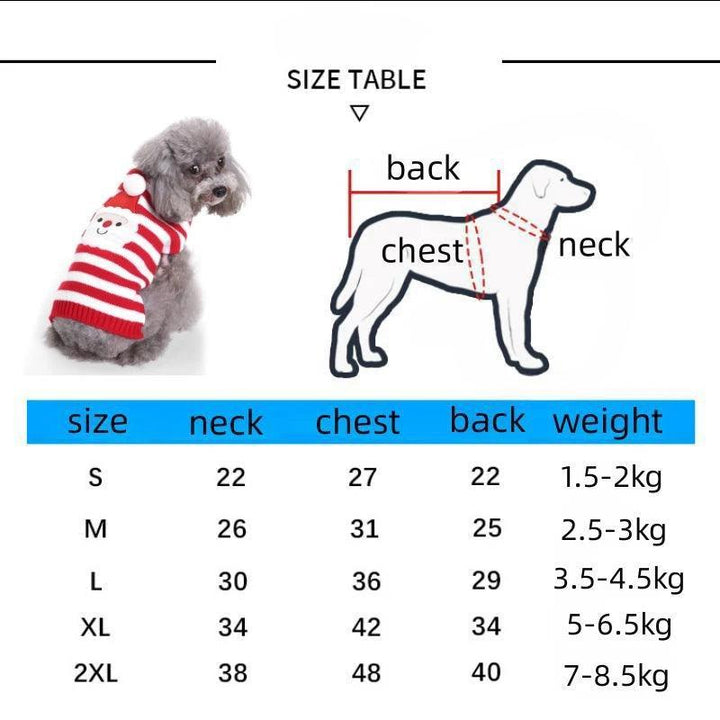 Striped Dog Sweater Cozy Pet Clothing - themiraclebrands.com