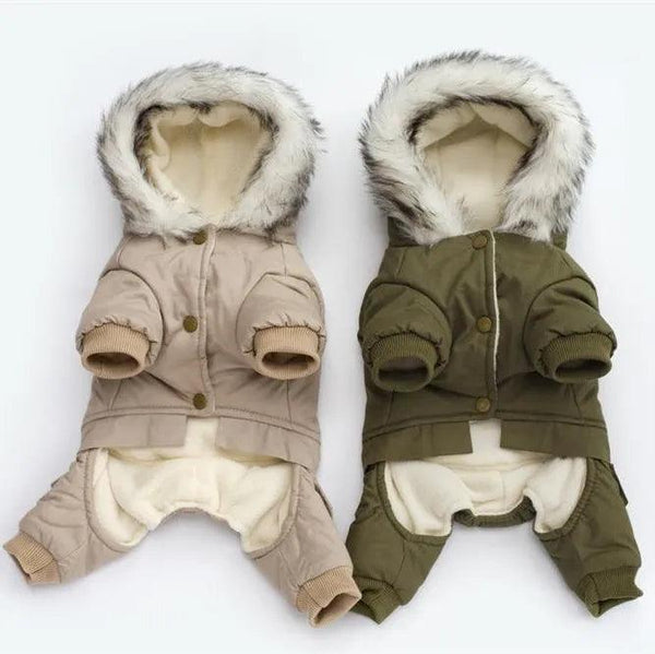 Stylish Green Dog Jumpsuit Coat for Winter Warmth - themiraclebrands.com