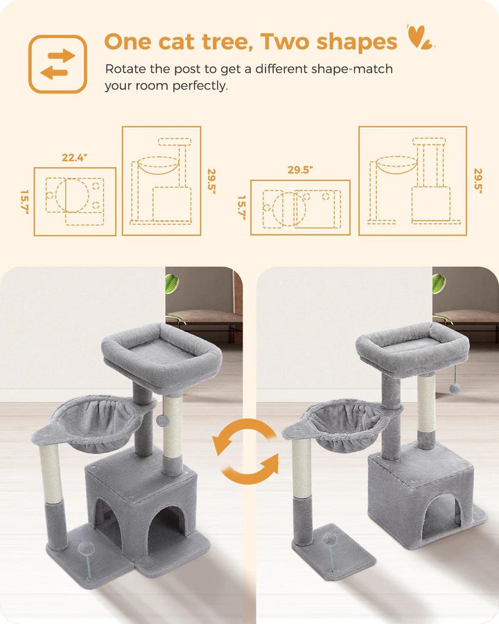 Stylish H75CM Cat Tree Condo - 2 - themiraclebrands.com