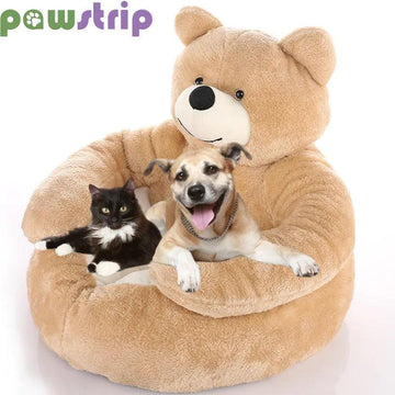 Super Soft Dog Bed - Cute Winter Warm Bear Hug Cat Sleeping Mat - themiraclebrands.com