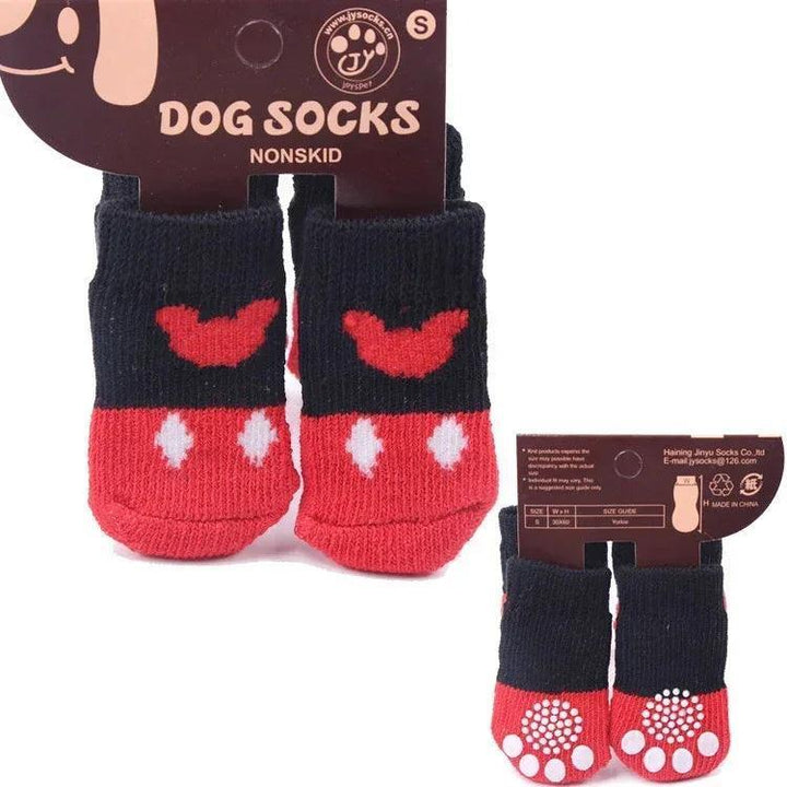 Teddy Christmas Shoes 4Pcs Cat Dog Socks - themiraclebrands.com