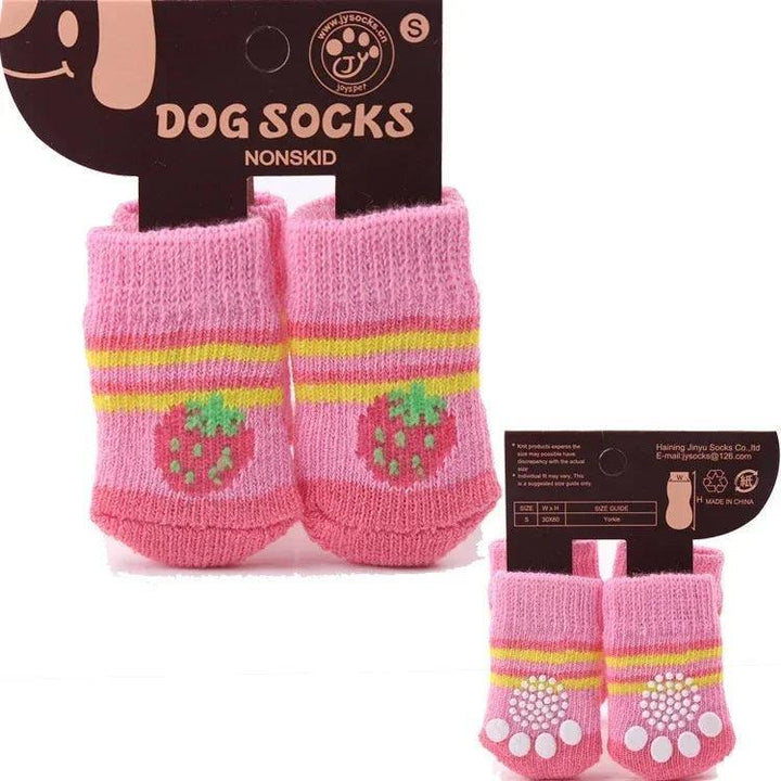 Teddy Christmas Shoes 4Pcs Cat Dog Socks - themiraclebrands.com