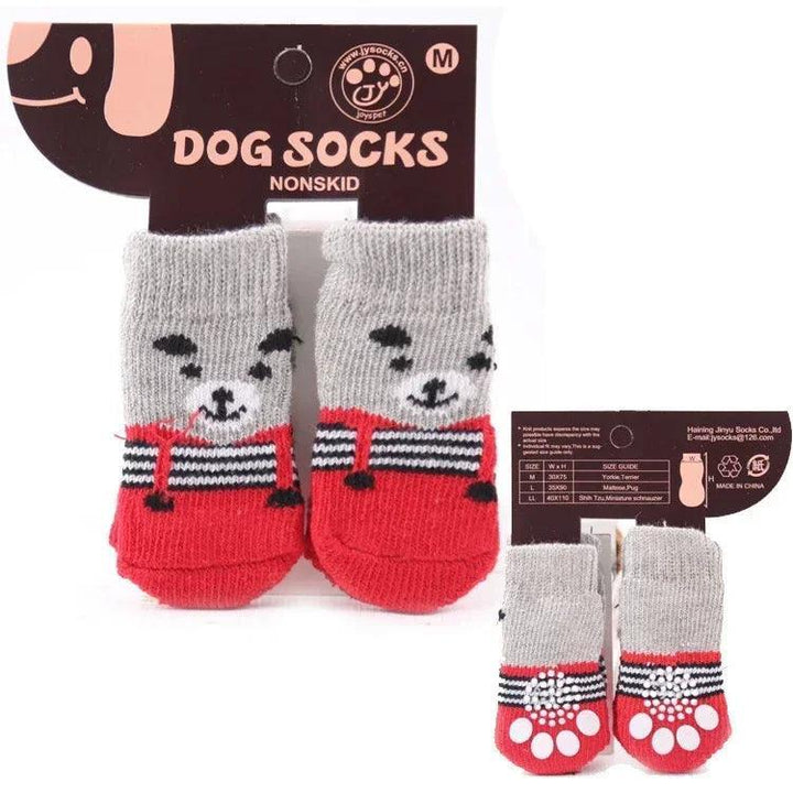 Teddy Christmas Shoes 4Pcs Cat Dog Socks - themiraclebrands.com